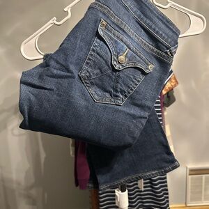 dELiA*s Dark Blue Boot Cut Jeans with Decorative Back Pocket